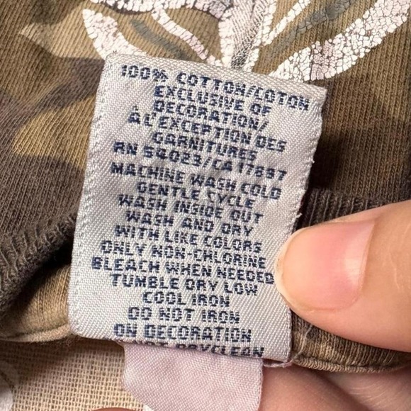 Old Navy XL Camo Long Sleeve Shirt Y2K Pro Line 1994–2004 Graphic Streetwear - Picture 8 of 8